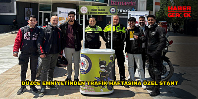 DÜZCE EMNİYETİNDEN TRAFİK HAFTASINA ÖZEL STANT