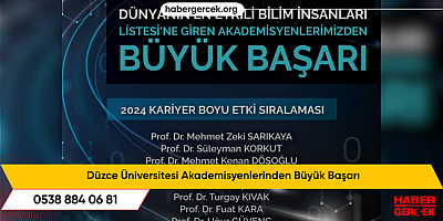  Düzce Üniversitesi Akademisyenlerinden Büyük Başarı