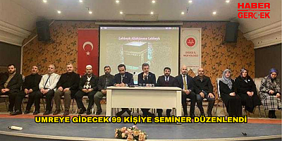 UMREYE GİDECEK 99 KİŞİYE SEMİNER DÜZENLENDİ