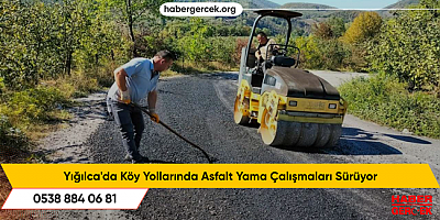 Yığılca'da Köy Yollarında Asfalt Yama Çalışmaları Sürüyor