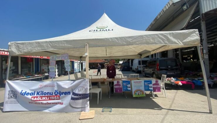 ÇİLİMLİ’DE ”İDEAL KİLONU ÖĞREN, SAĞLIKLI YAŞA” STANDINA YOĞUN İLGİ