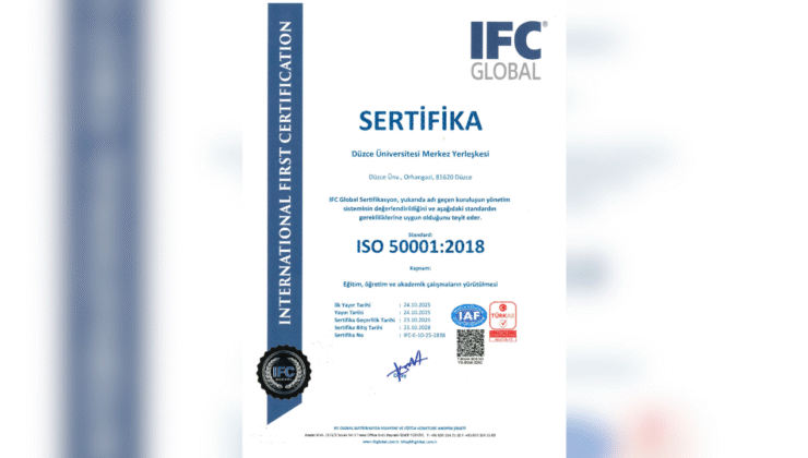 Düzce Üniversitesi TÜRKAK Onaylı Belge Almaya Hak Kazandı