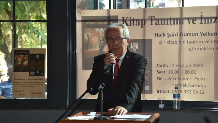 HALK ŞAİRİ DURSUN YELKEN’DEN ANLAMLI BULUŞMA “DÜŞEN YAPRAKLAR” İMZA GÜNÜ HENDEK’TE DÜZENLENDİ