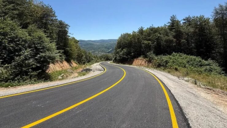 YAYLAGÖL YOLUNDA ASFALT ÇİZGİLERİYLE GÜVENLİ SÜRÜŞ DÖNEMİ BAŞLADI